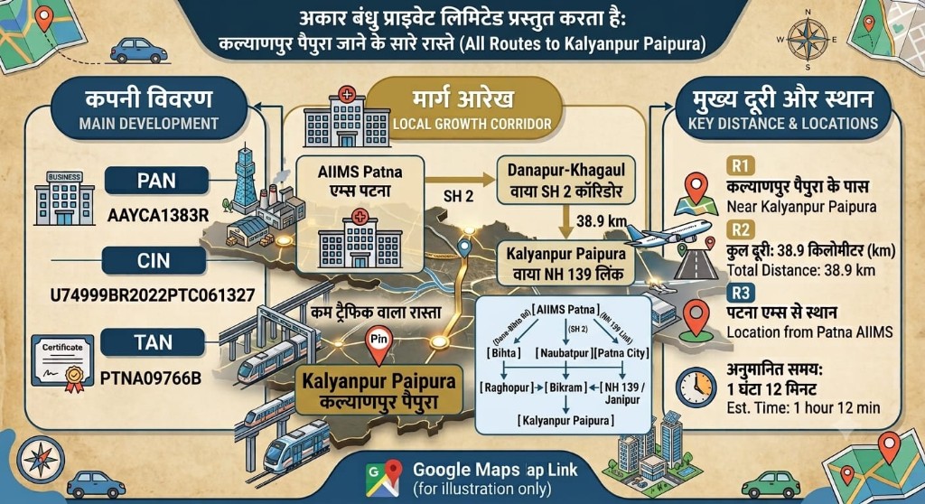 All Routes to Kalyanpur Paipura